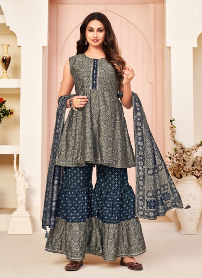 Tunic House Harlin 2 Wedding Wear Wholesale Readymade Sharara Suits Catalog